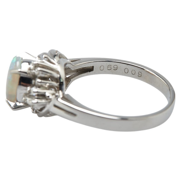 Pt900 プラチナ オパール0.69ct ダイヤ0.09ct リング 指輪 レディース 13号 【中古】