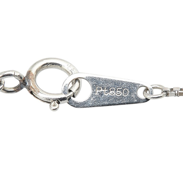Pt900 プラチナ Pt850 プラチナ ダイヤ1.00ct プチ 3連 ネックレス レディース 【中古】