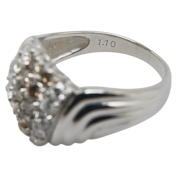 Pt900 プラチナ ダイヤ1.10ct リング 指輪 レディース 10.5号 【中古】