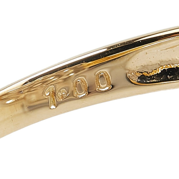 K18YG イエローゴールド K18WG ホワイトゴールド ダイヤ1.00ct フラワー 花 モチーフ リング 指輪 レディース 16号 【中古】