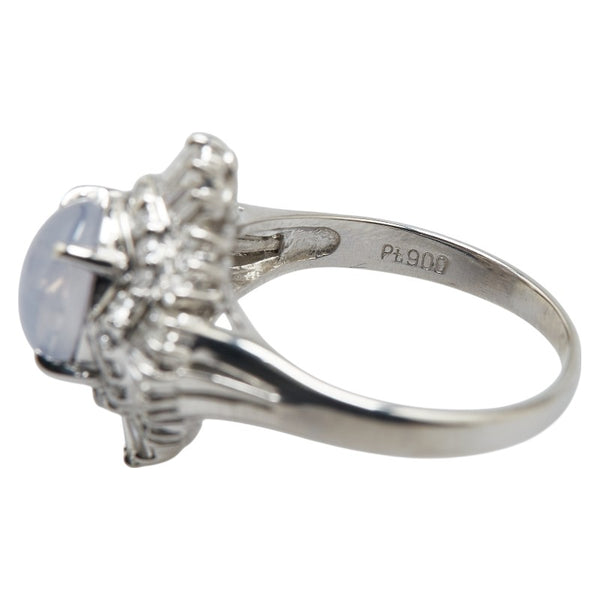 Pt900 プラチナ スターサファイア2.20ct ダイヤ0.59ct リング 指輪 レディース 10.5号 【中古】