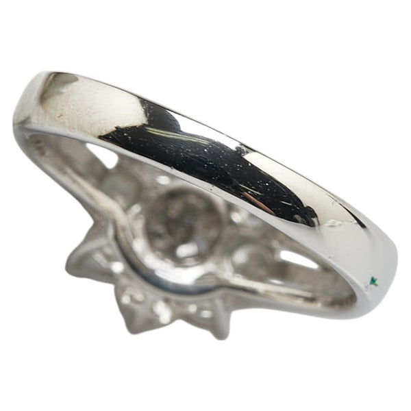 Pt900 プラチナ ダイヤ0.75ct 花 フラワー モチーフ リング 指輪 レディース 9号 【中古】