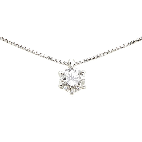 Pt900 プラチナ Pt850 プラチナ ダイヤ0.70ct ネックレス レディース 【中古】