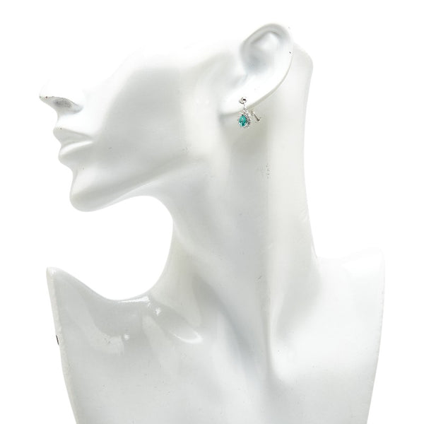 Pt850 プラチナ エメラルド0.78ct ダイヤ0.46ct イヤリング レディース 【中古】
