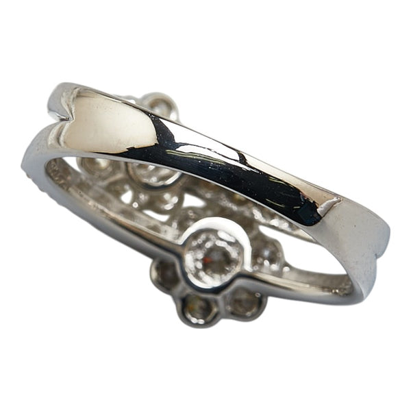 Pt900 プラチナ ダイヤ1.00ct 花 フラワー モチーフ リング 指輪 レディース 12号 【中古】