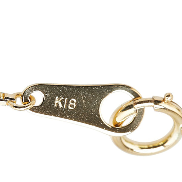 K18YG イエローゴールド ダイヤ1.02ct ペンダントネックレス レディース 【中古】