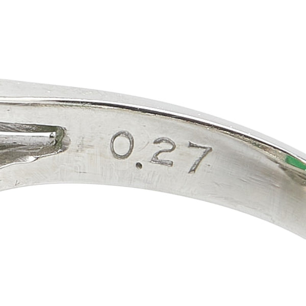 Pt900 プラチナ ヒスイ5.81ct ダイヤ0.27ct リング 指輪 レディース 11.5号 【中古】
