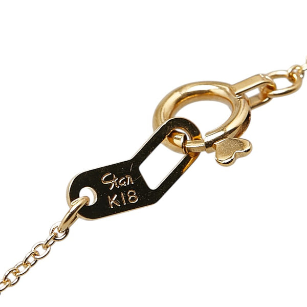 スタージュエリー K18YG イエローゴールド ルビー0.13ct ハート モチーフ ペンダントネックレス レディース STAR JEWELRY 【中古】