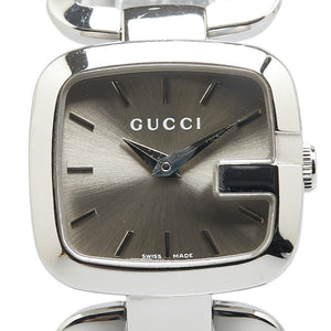 グッチ Gコレクション 腕時計 125.5 クオーツ シルバー文字盤 ステンレススチール レディース GUCCI 【中古】