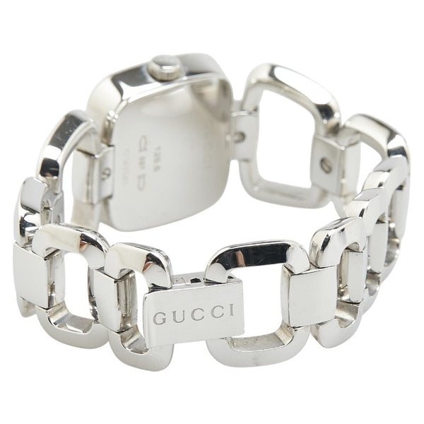 グッチ Gコレクション 腕時計 125.5 クオーツ シルバー文字盤 ステンレススチール レディース GUCCI 【中古】