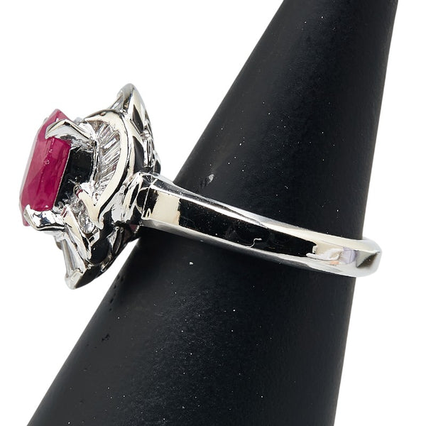 Pt900 プラチナ ルビー2.84ct ダイヤ0.659ct リング 指輪 レディース 13号 【中古】
