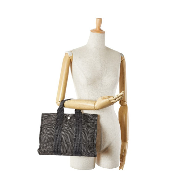 エルメス エールラインPM ハンドバッグ トートバッグ グレー キャンバス レディース HERMES 【中古】