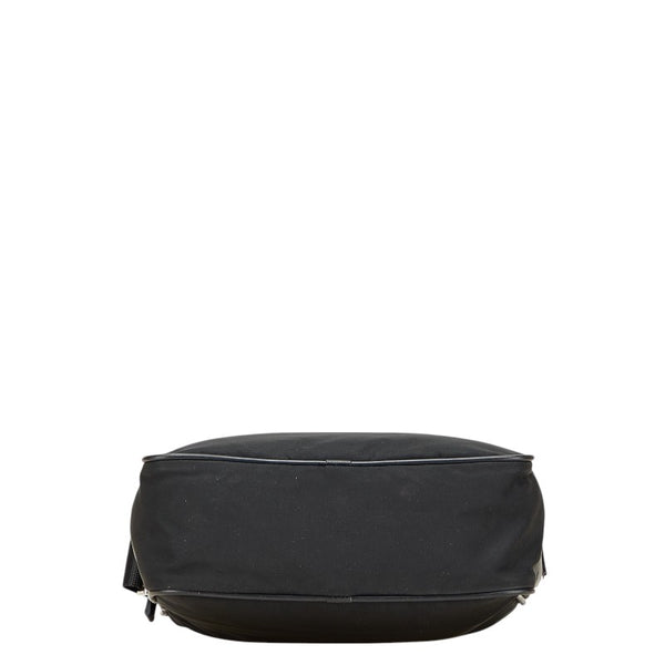 プラダ 三角ロゴプレート 斜め掛け ショルダーバッグ ブラック ナイロン レディース PRADA 【中古】
