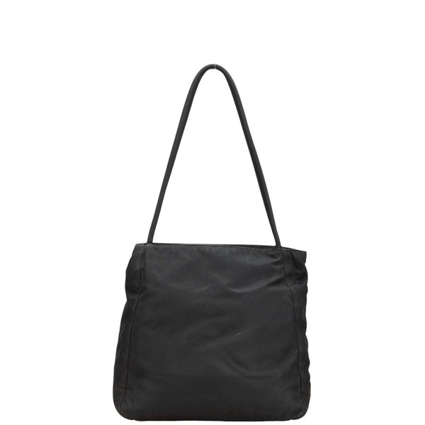 プラダ 三角ロゴプレート トートバッグ ショルダーバッグ ブラック ナイロン レディース PRADA 【中古】