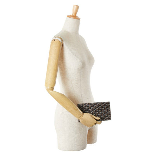 ゴヤール ヘリンボーン 長財布 ブラウン PVC レディース GOYARD 【中古】