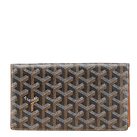 ゴヤール ヘリンボーン 長財布 ブラウン PVC レディース GOYARD 【中古】