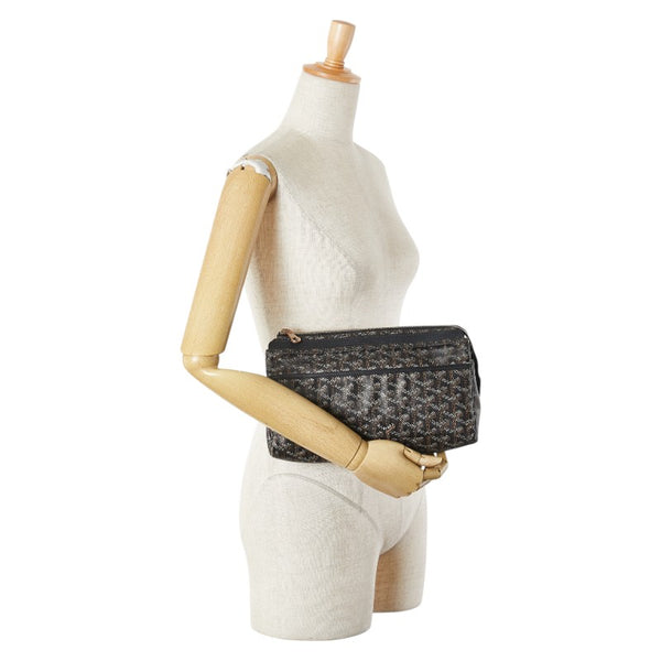 ゴヤール ミロワールPM セカンドバッグ クラッチバッグ ブラック マルチカラー PVC レザー レディース GOYARD 【中古】