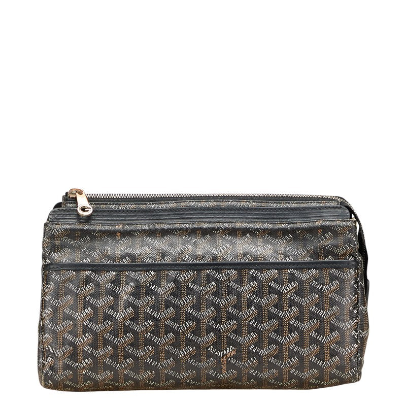 ゴヤール ミロワールPM セカンドバッグ クラッチバッグ ブラック マルチカラー PVC レザー レディース GOYARD 【中古】