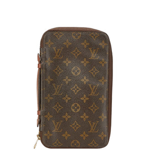 ルイ ヴィトン モノグラム ポッシュエスカパド 二つ折り財布 M60113 ブラウン 茶 PVC レザー レディース LOUIS VUITTON 【中古】