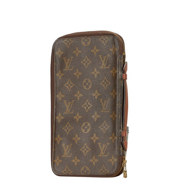 ルイ ヴィトン モノグラム ポッシュエスカパド 二つ折り財布 M60113 ブラウン 茶 PVC レザー レディース LOUIS VUITTON 【中古】