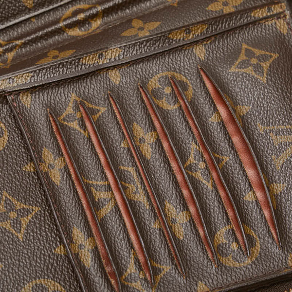 ルイ ヴィトン モノグラム ポッシュエスカパド 二つ折り財布 M60113 ブラウン 茶 PVC レザー レディース LOUIS VUITTON 【中古】