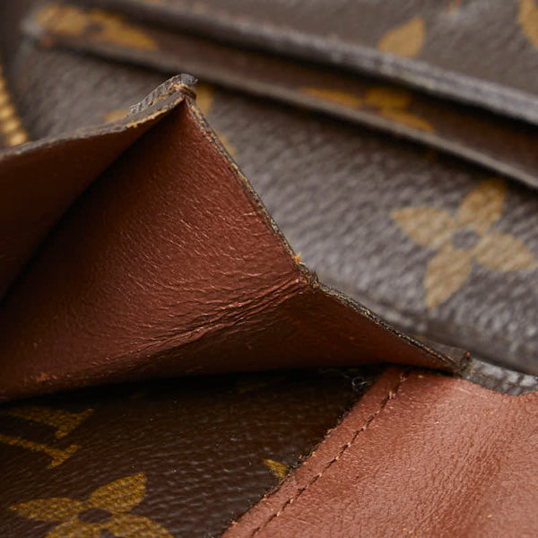 ルイ ヴィトン モノグラム ポッシュエスカパド 二つ折り財布 M60113 ブラウン 茶 PVC レザー レディース LOUIS VUITTON 【中古】