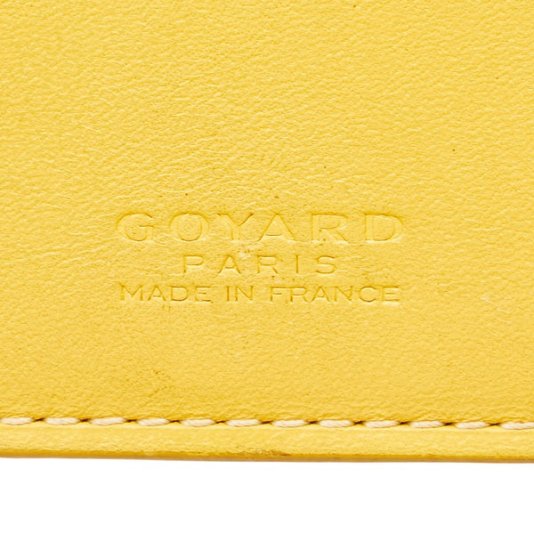 ゴヤール ヘリンボーン 長財布 イエロー PVC レザー レディース GOYARD 【中古】