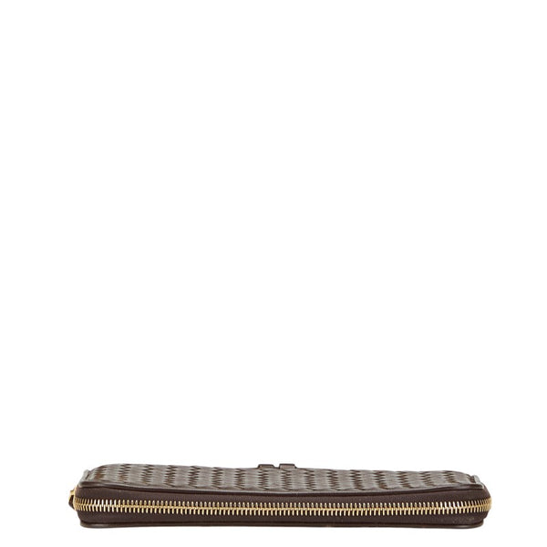 ボッテガヴェネタ イントレチャート 長財布 トラベルケース ブラウン レザー レディース BOTTEGAVENETA 【中古】