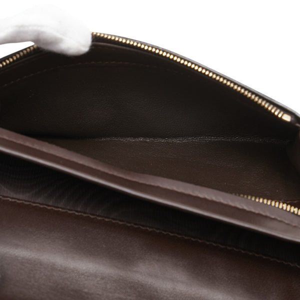 ボッテガヴェネタ イントレチャート 長財布 トラベルケース ブラウン レザー レディース BOTTEGAVENETA 【中古】