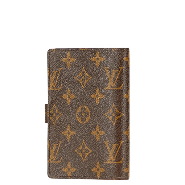 ルイ ヴィトン モノグラム マルアンピレ アジェンダPM 手帳 R20966 ブラウン レッド PVC レザー レディース LOUIS VUITTON 【中古】