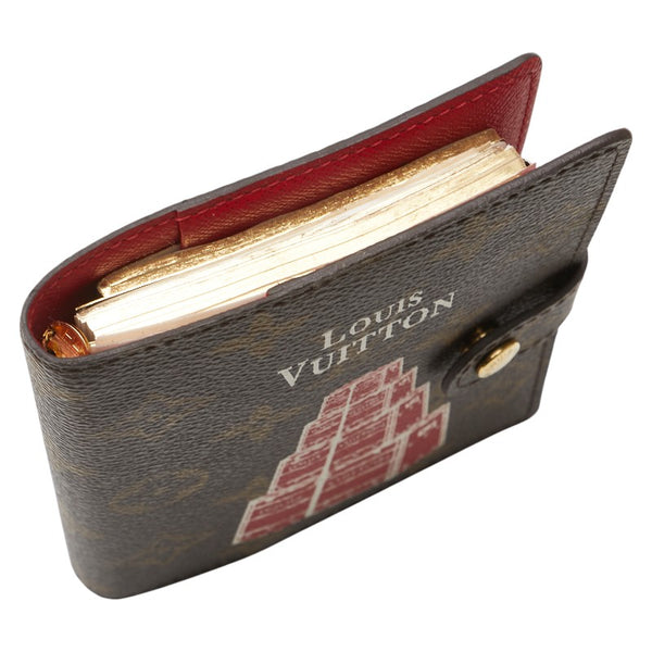 ルイ ヴィトン モノグラム マルアンピレ アジェンダPM 手帳 R20966 ブラウン レッド PVC レザー レディース LOUIS VUITTON 【中古】