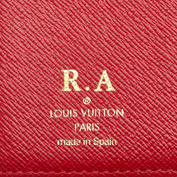 ルイ ヴィトン モノグラム マルアンピレ アジェンダPM 手帳 R20966 ブラウン レッド PVC レザー レディース LOUIS VUITTON 【中古】