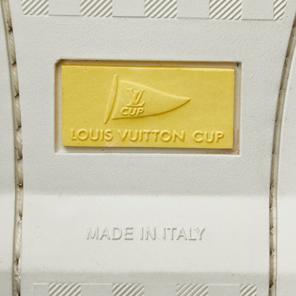 ルイ ヴィトン ヴィトンカップ デッキシューズ サイズ:7 ブラウン イエロー レザー メンズ LOUIS VUITTON 【中古】