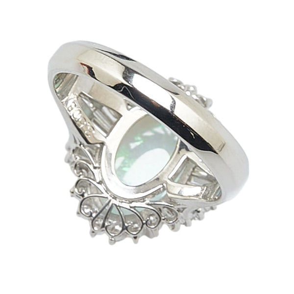 Pt900 プラチナ オパール3.508ct ダイヤ0.521ct リング 指輪 レディース 12号 【中古】