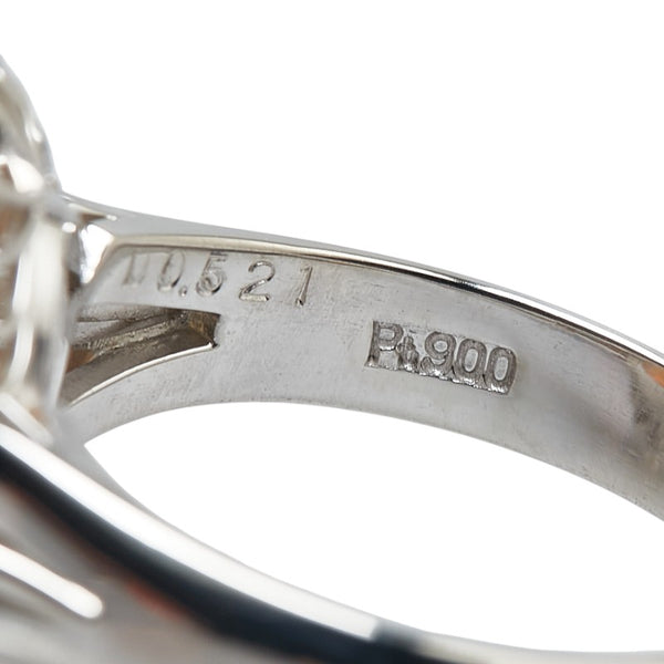 Pt900 プラチナ オパール3.508ct ダイヤ0.521ct リング 指輪 レディース 12号 【中古】