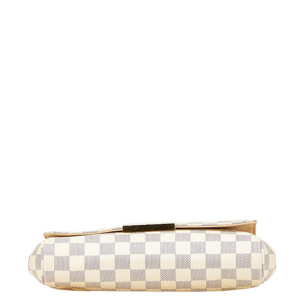 ルイ ヴィトン ダミエ アズール フェイボリットMM チェーン ハンドバッグ N41275 ホワイト PVC レザー レディース LOUIS VUITTON 【中古】
