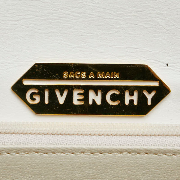 ジバンシー 4Gロゴ ハンドバッグ ホワイト オレンジ レザー レディース Givenchy 【中古】