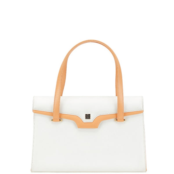 ジバンシー 4Gロゴ ハンドバッグ ホワイト オレンジ レザー レディース Givenchy 【中古】