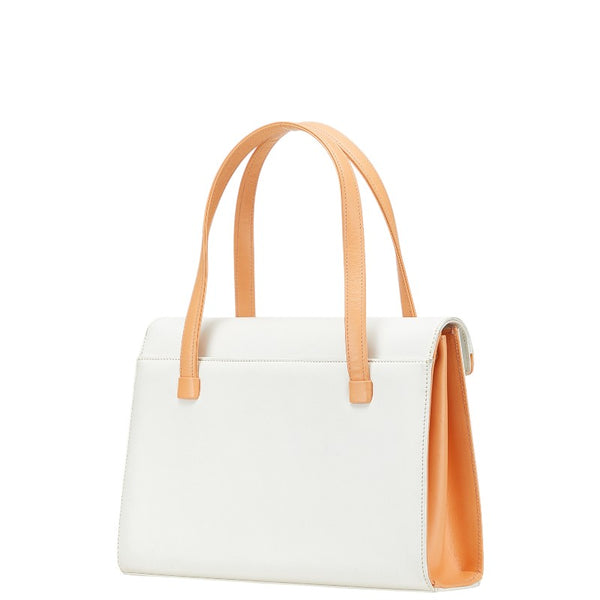 ジバンシー 4Gロゴ ハンドバッグ ホワイト オレンジ レザー レディース Givenchy 【中古】