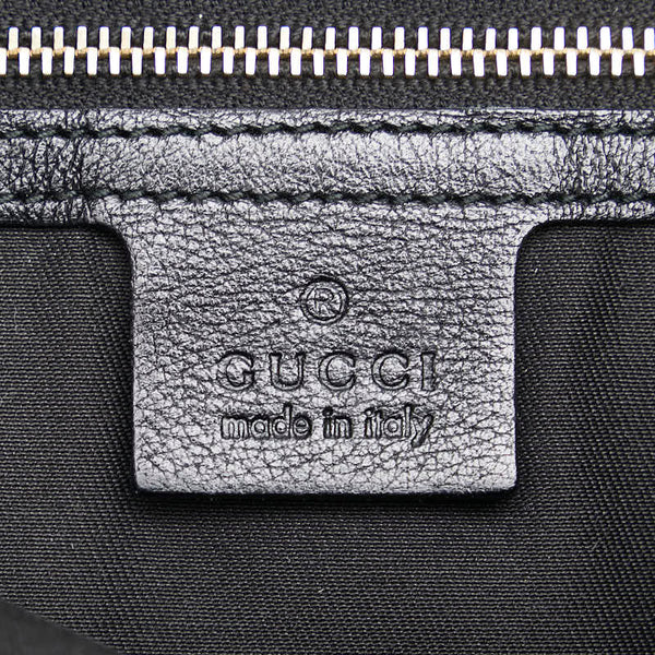 グッチ GGキャンバス ワンショルダーバッグ 211810 ブラック キャンバス レザー レディース GUCCI 【中古】