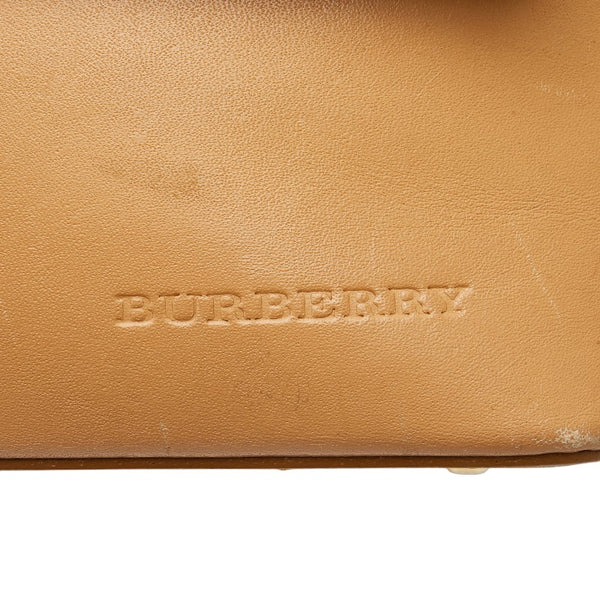バーバリー ノバチェック ロゴ ワンショルダーバッグ ベージュ レザー レディース BURBERRY 【中古】
