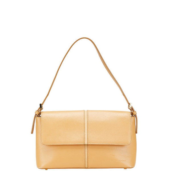 バーバリー ノバチェック ロゴ ワンショルダーバッグ ベージュ レザー レディース BURBERRY 【中古】