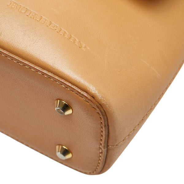 バーバリー ノバチェック ロゴ ワンショルダーバッグ ベージュ レザー レディース BURBERRY 【中古】
