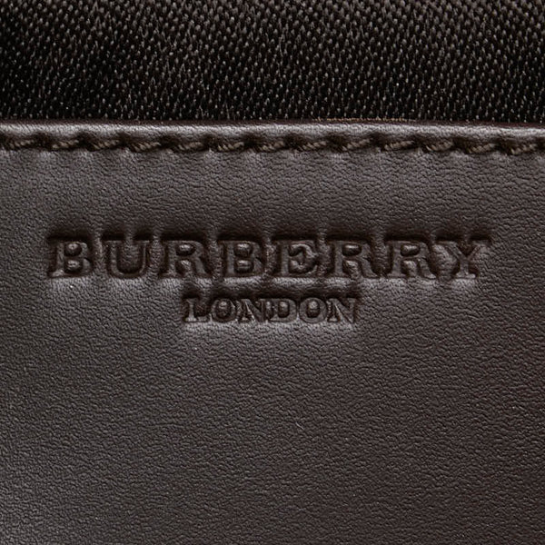 バーバリー チェック ハンドバッグ グリーン レッド ブラック ウール エナメル スエード レディース BURBERRY 【中古】