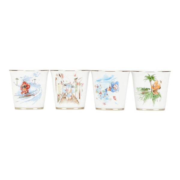 ルイ ヴィトン セット4 ゴブレ ヴィヴィエンヌ コップ 4個セット GI0547 ホワイト マルチカラー 陶器 レディース LOUIS VUITTON 【中古】