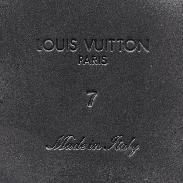 ルイ ヴィトン メジャー ライン LV ローファー サイズ:7 ブラック レザー メンズ LOUIS VUITTON 【中古】