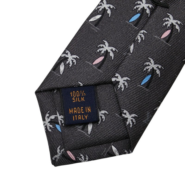 ルイ ヴィトン クラヴァット LV パームツリーズ ネクタイ M71735 グレー マルチカラー シルク メンズ LOUIS VUITTON 【中古】