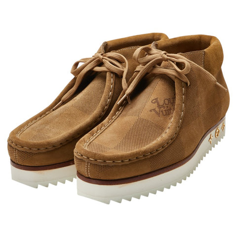 ルイ ヴィトン × NIGO ダミエ LV モッズライン ブーツ サイズ:7 ブラウン スウェード メンズ LOUIS VUITTON 【中古】