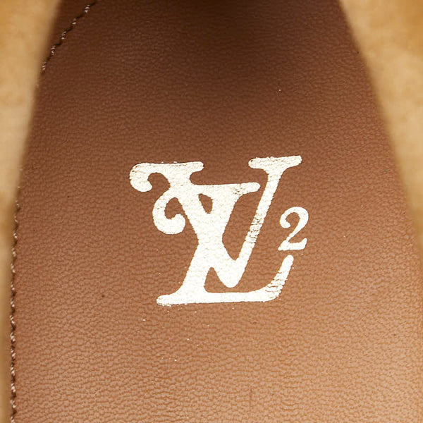 ルイ ヴィトン × NIGO ダミエ LV モッズライン ブーツ サイズ:7 ブラウン スウェード メンズ LOUIS VUITTON 【中古】