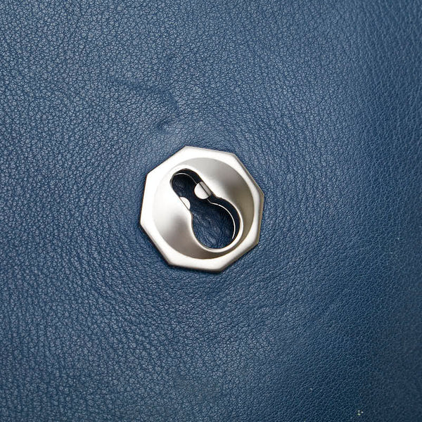 ブルガリ フラップ ハンドバッグ 38639 ダークブルー レザー レディース BVLGARI 【中古】